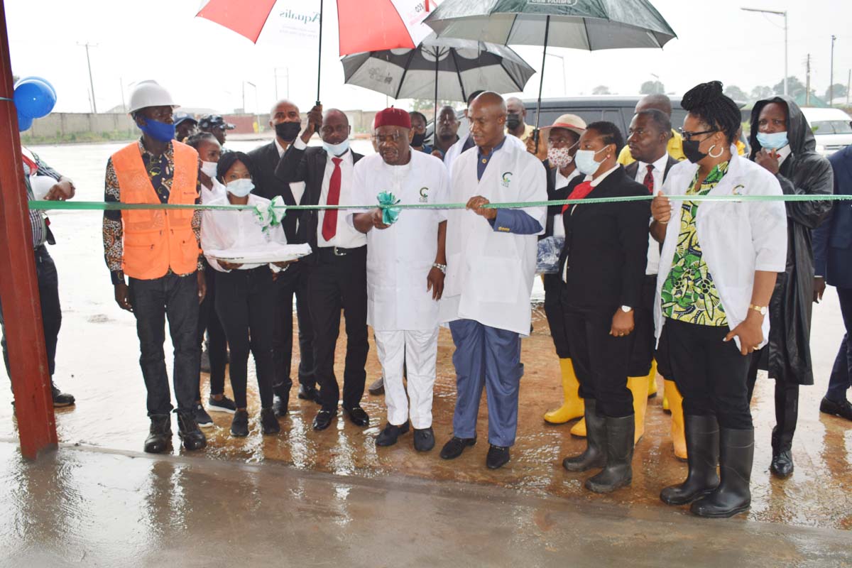GOVERNOR NYESOM WIKE OF RIVERS STATE, COMMISSIONS THE RICE MILL AND FEED MILL @ CSS FARMS